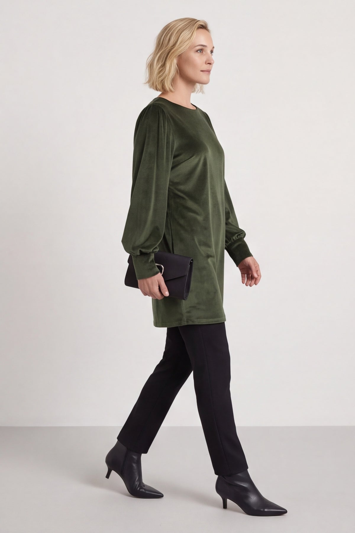 Zannah Button Back Tunic Khaki – image 4 of 5