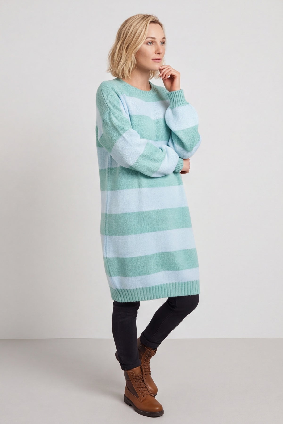 Osanna Stripe Knitted Jumper Light Blue – image 4 of 6