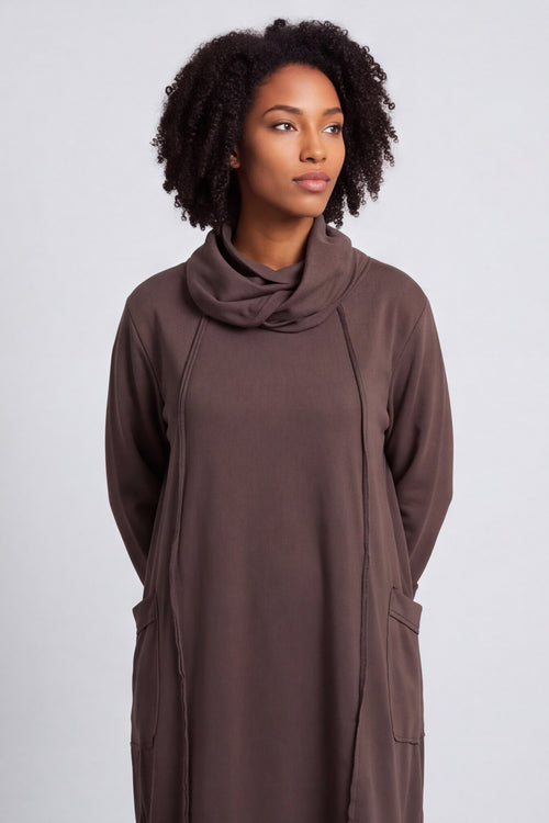 Maris Snood Cotton Dress Cocoa – image 4 of 5