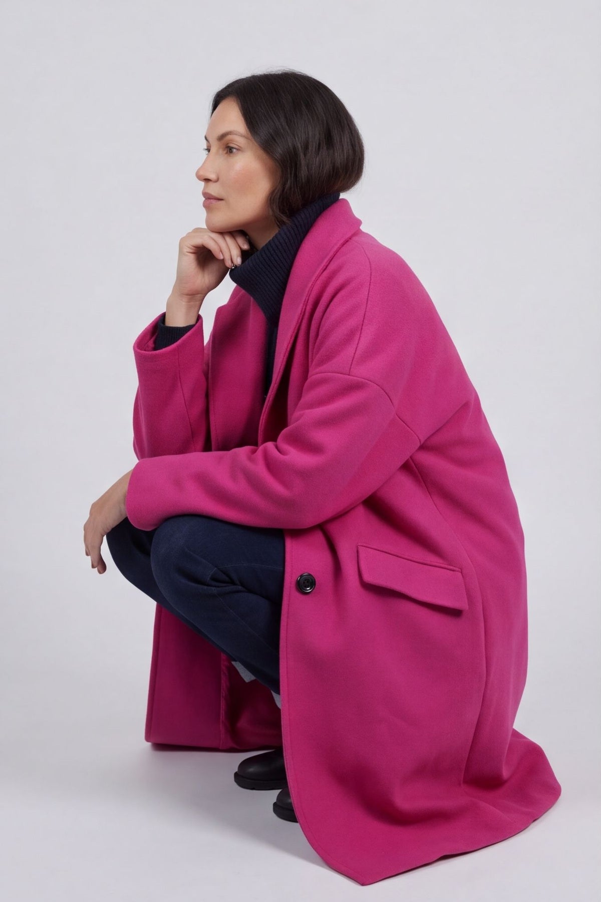 Helen Coat Fuchsia – image 3 of 5