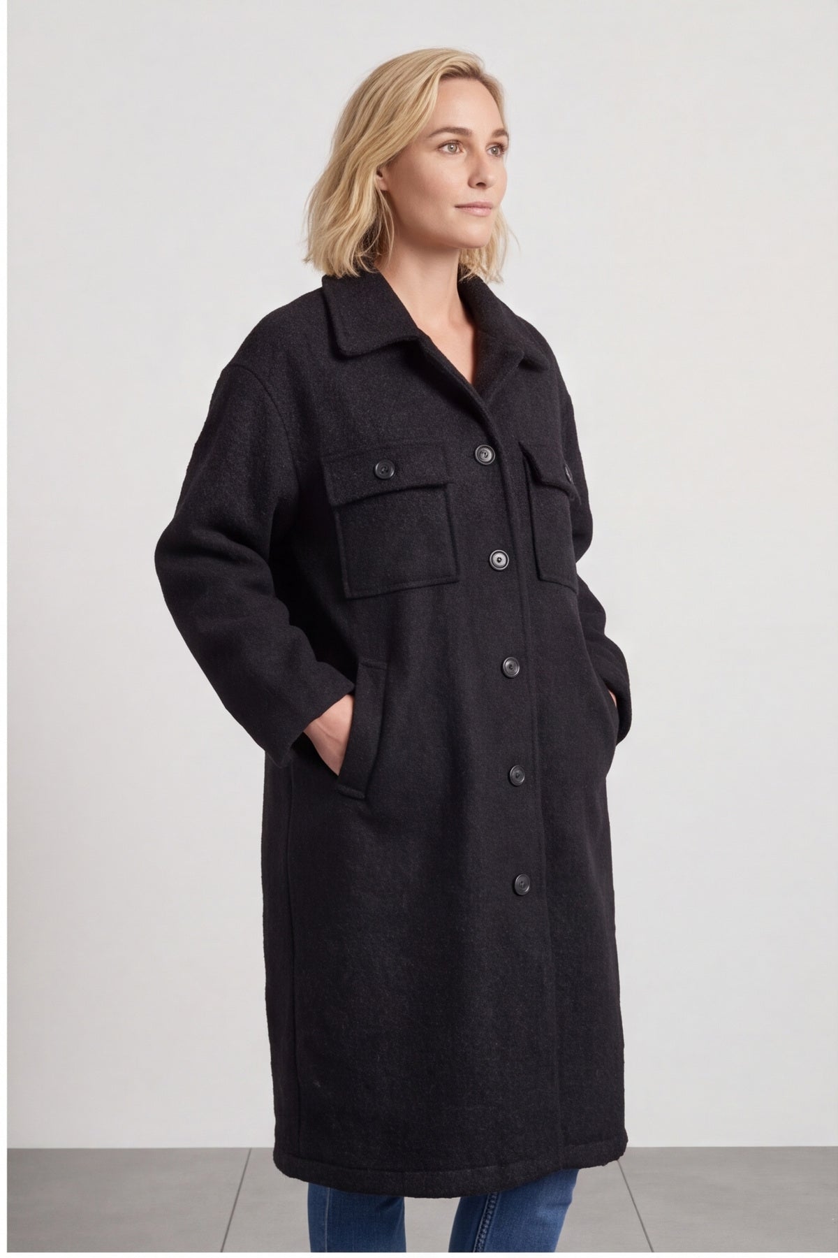 Chrysanta Coat Black – image 4 of 6