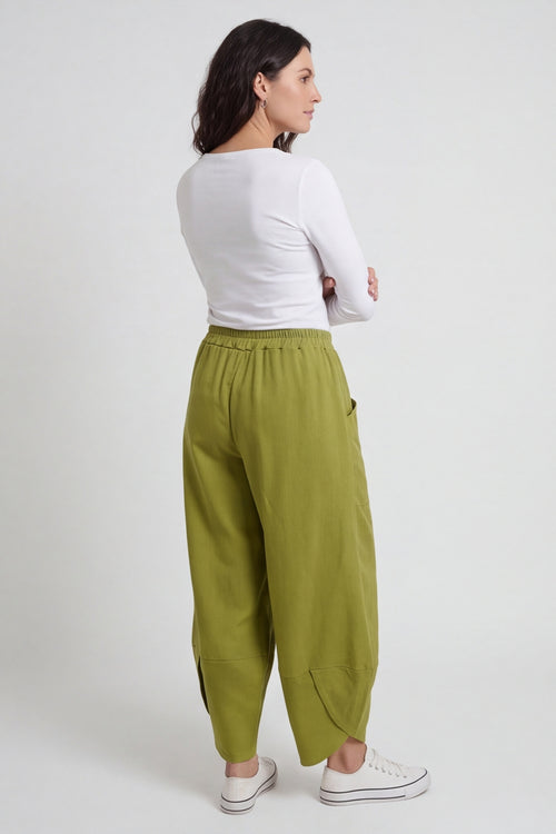Jerilyn Cotton Trousers Olive – image 4 of 6