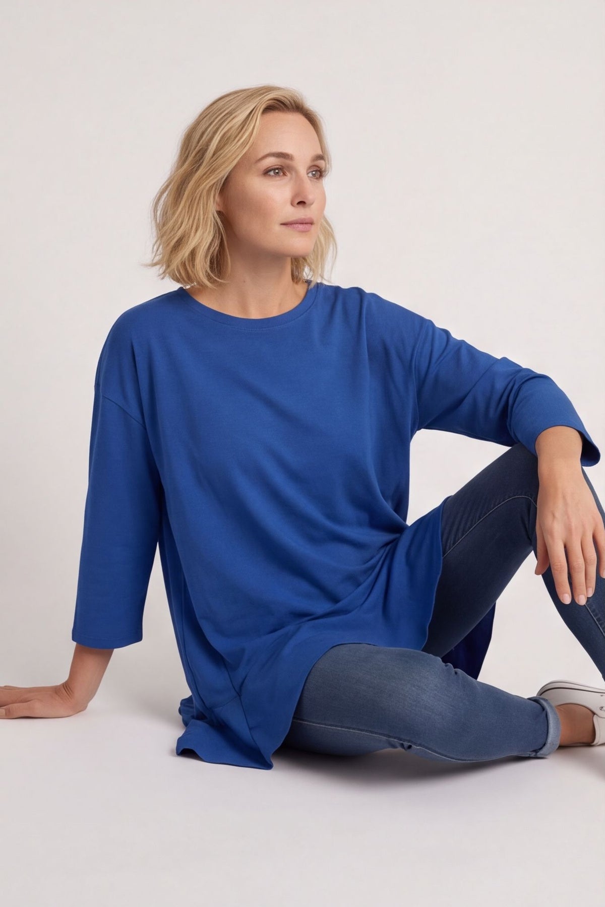 Carey Frill Cotton Top Cobalt – image 4 of 6