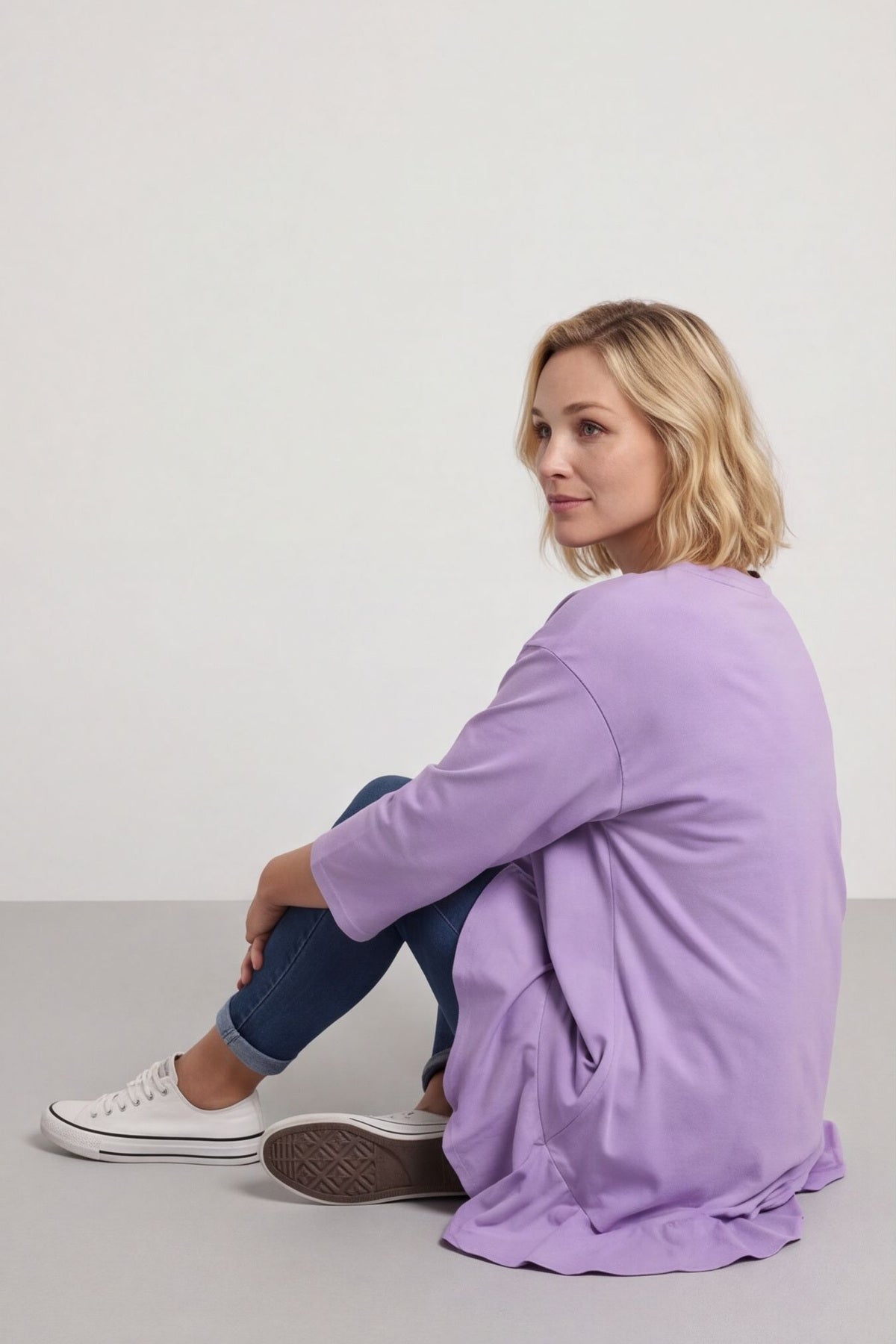 Carey Frill Cotton Top Lilac – image 3 of 3