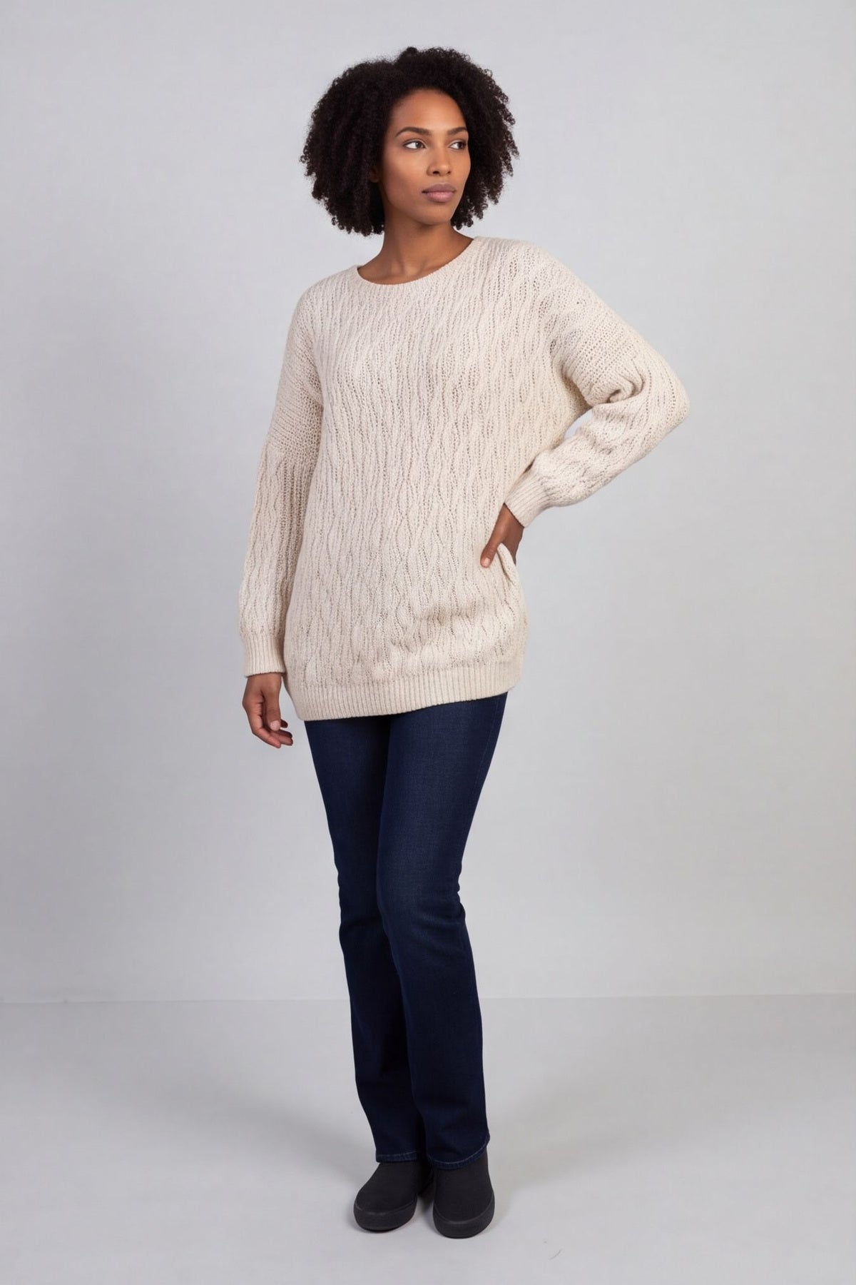 Tamsin Knitted Jumper Stone – image 4 of 6