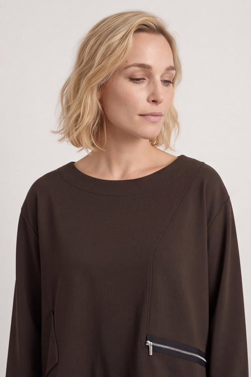 Laurissa Cotton Top Cocoa – image 3 of 5