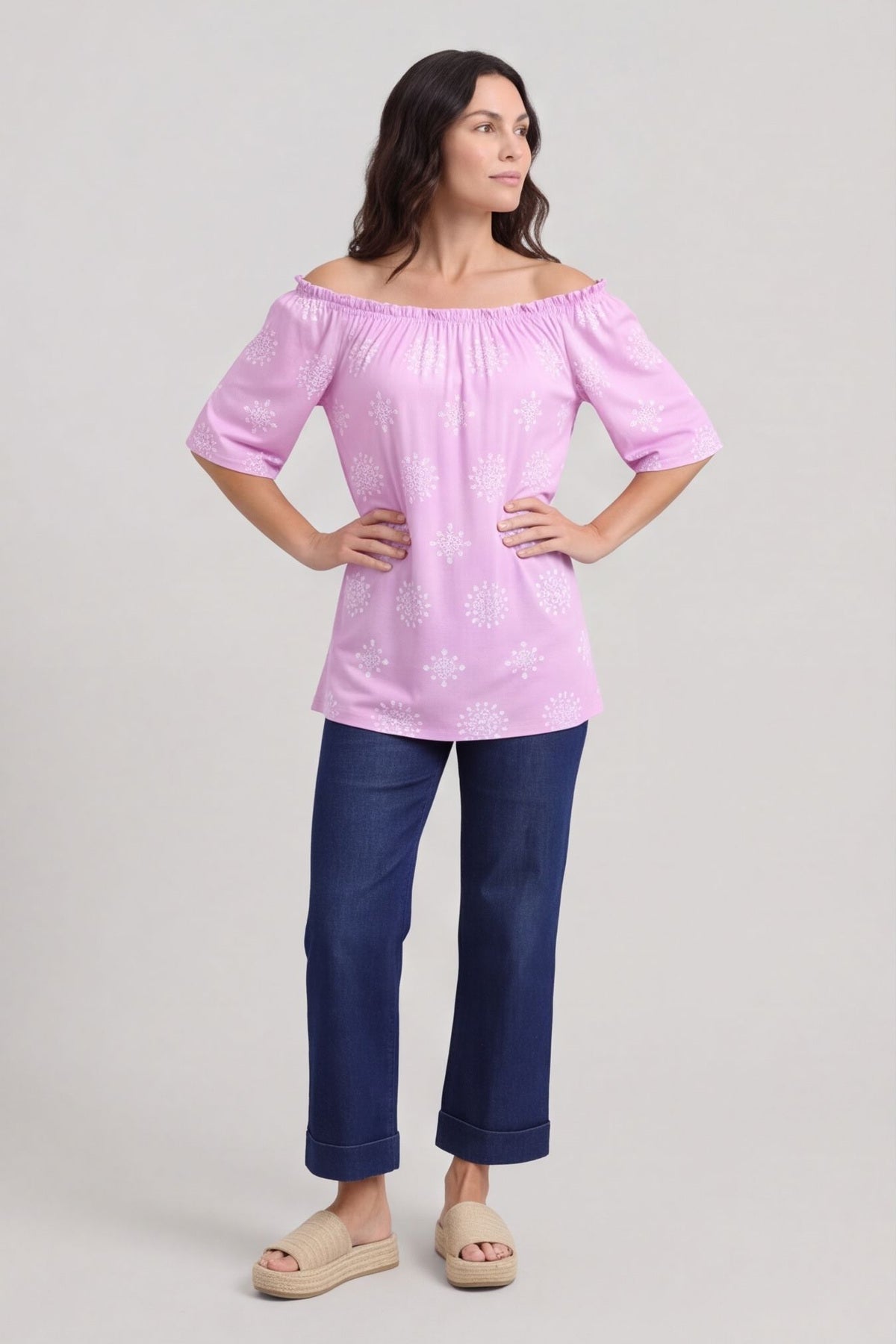 Elari Print Top Lilac – image 4 of 6