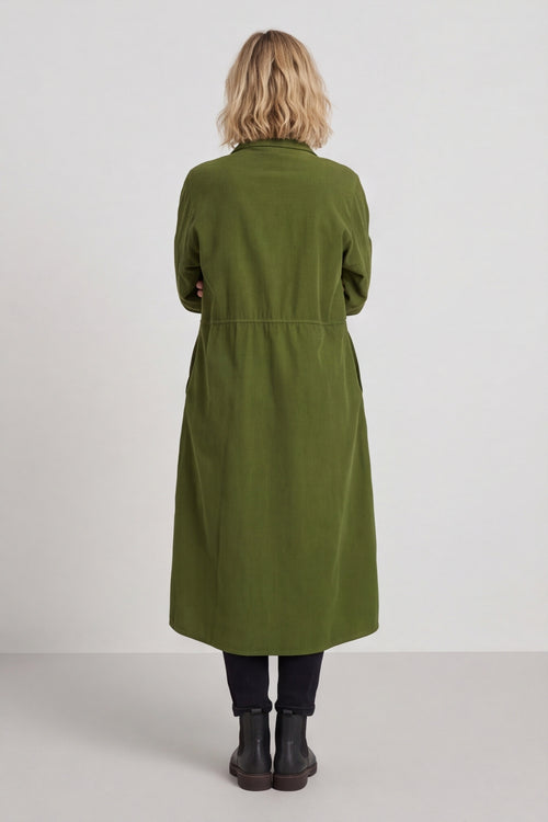 Lecia Needlecord Shirt Dress Olive – image 4 of 6