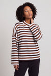 Sylvie Stripe Knit Top Nutmeg – image 4 of 6