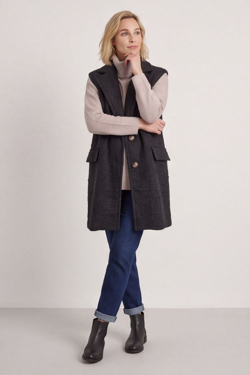 Nori Boucle Gilet Black – image 4 of 6