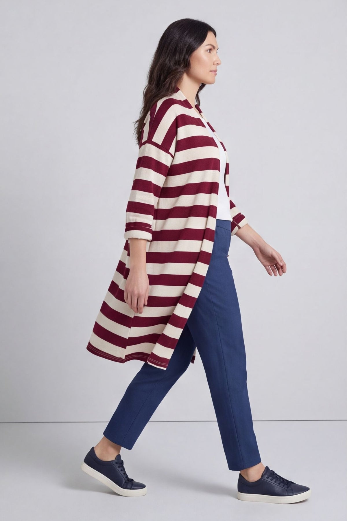 Lizzie Stripped Longline Cardigan – image 4 of 6