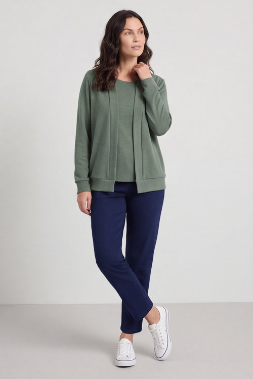 Evianna Knitted Top Khaki – image 4 of 6