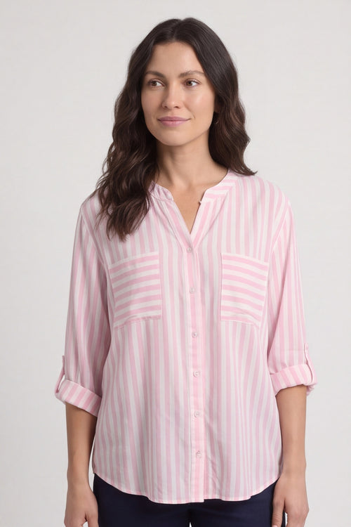 Jaynie Gingham Tie Front Shirt Pink – image 4 of 6