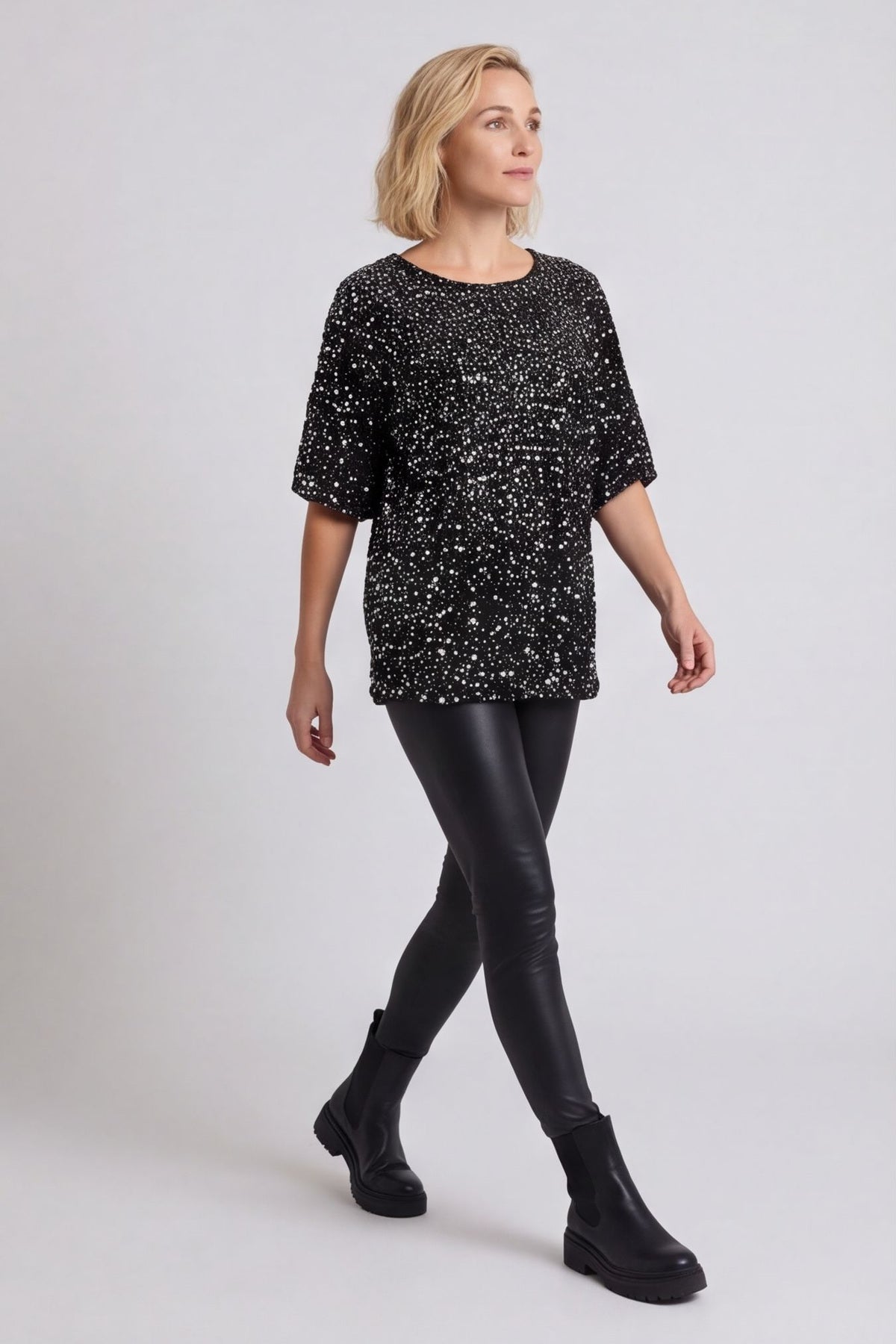 Kaylina Sequin Top Black – image 4 of 6