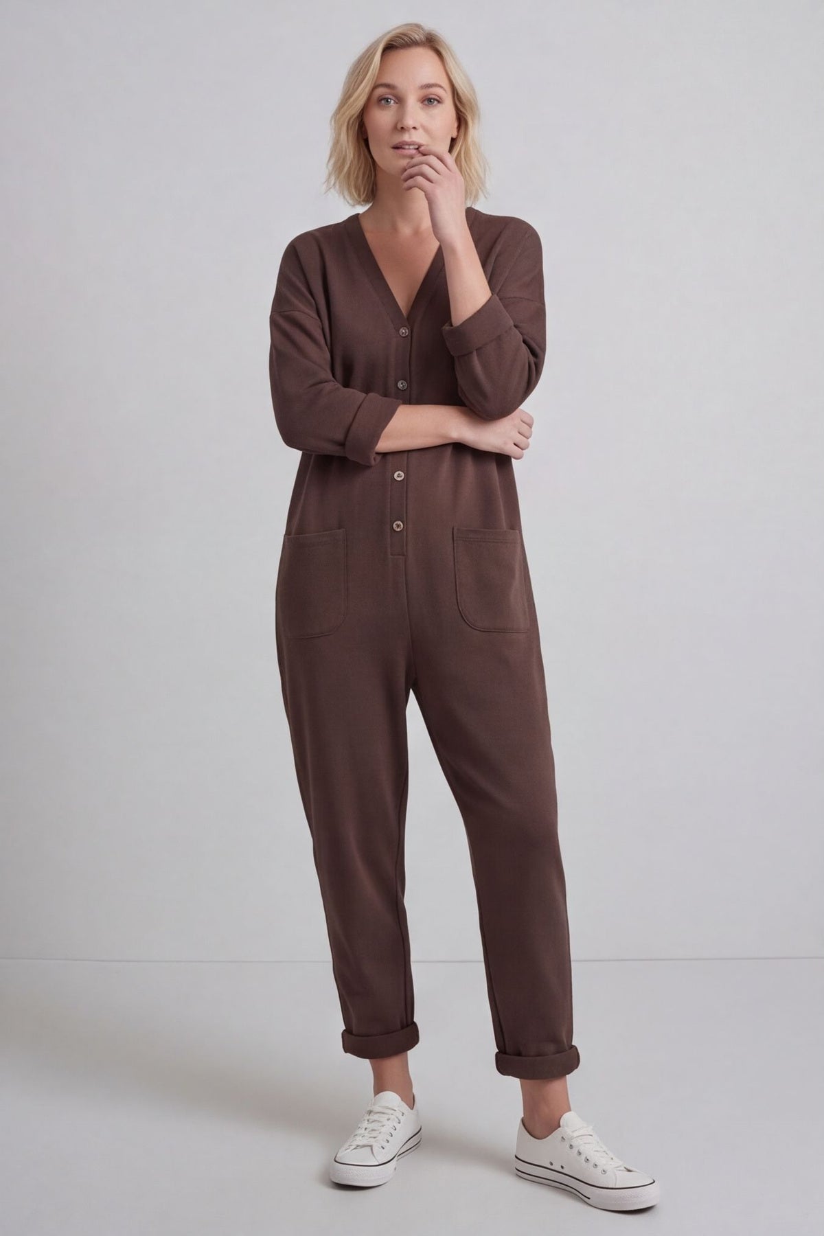 Paulton Jersey Boilersuit Cocoa – image 4 of 6