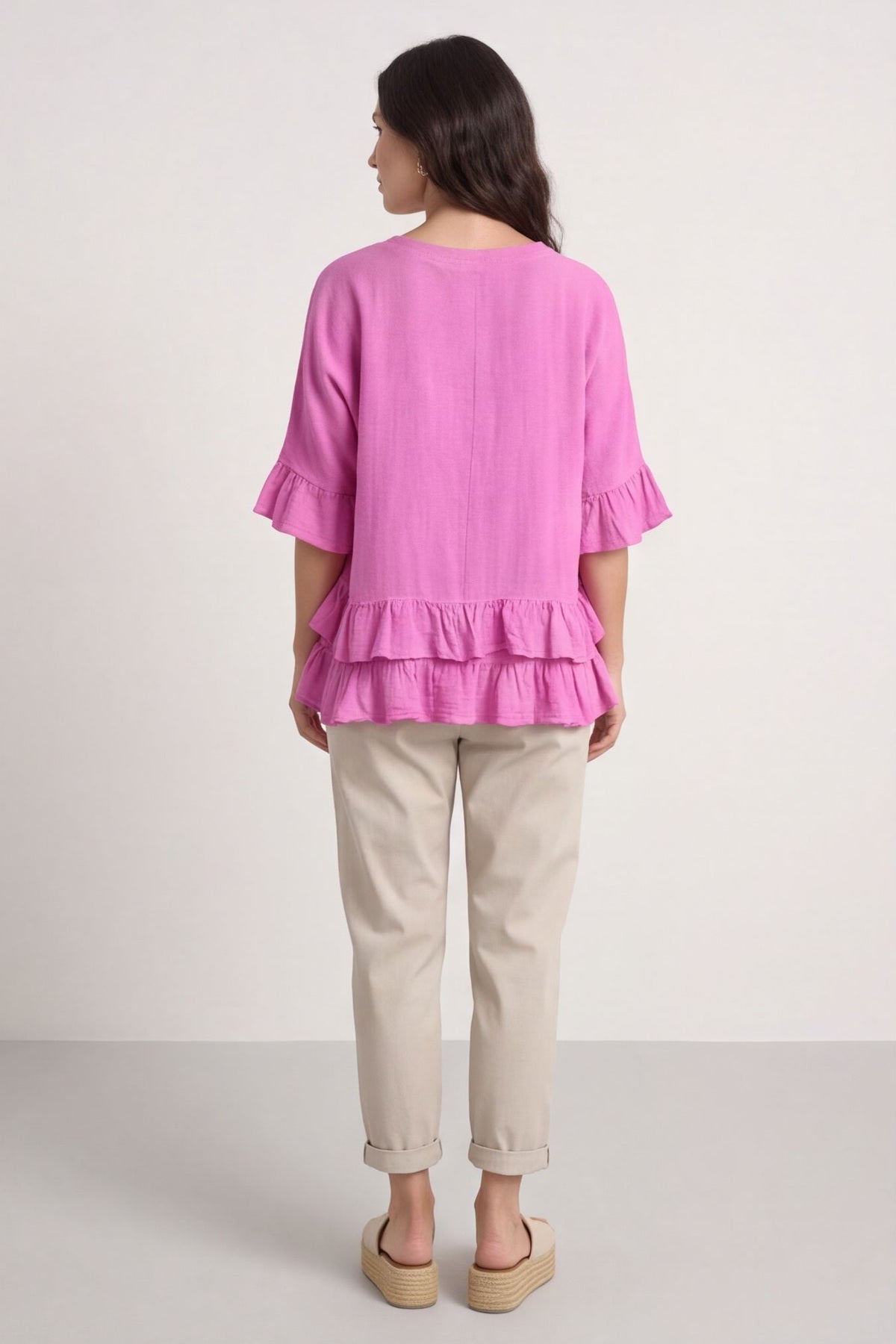 Allena Frill Top Fuchsia – image 4 of 6