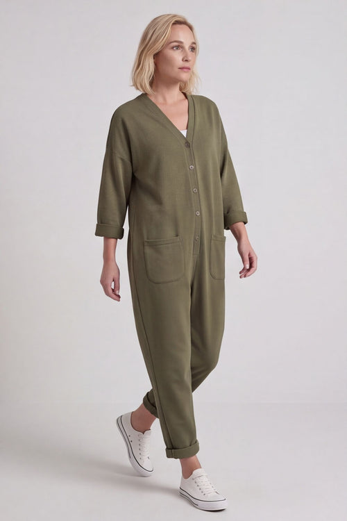 Paulton Jersey Boilersuit Khaki – image 4 of 5