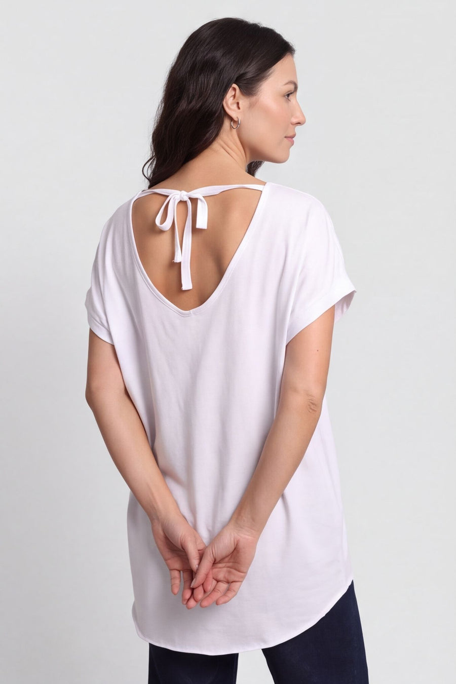 Porthcurno Tie Back Cotton Top White – image 4 of 6