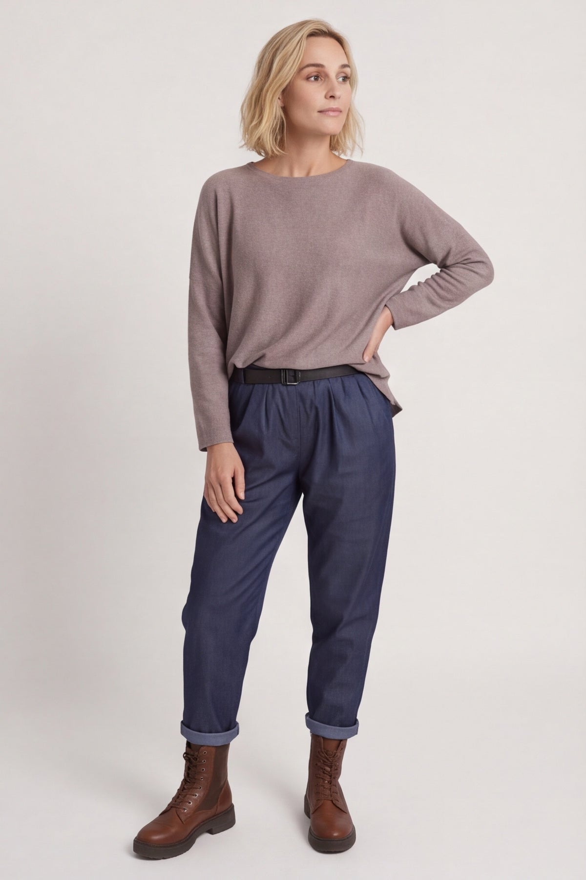 Philippa Belted Trousers Dark Denim – image 4 of 6