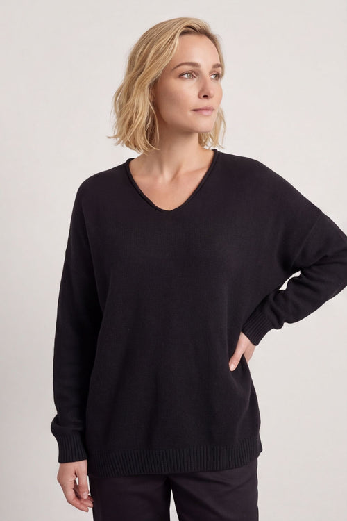 Madelyn Black Knitted Jumper - Image 3