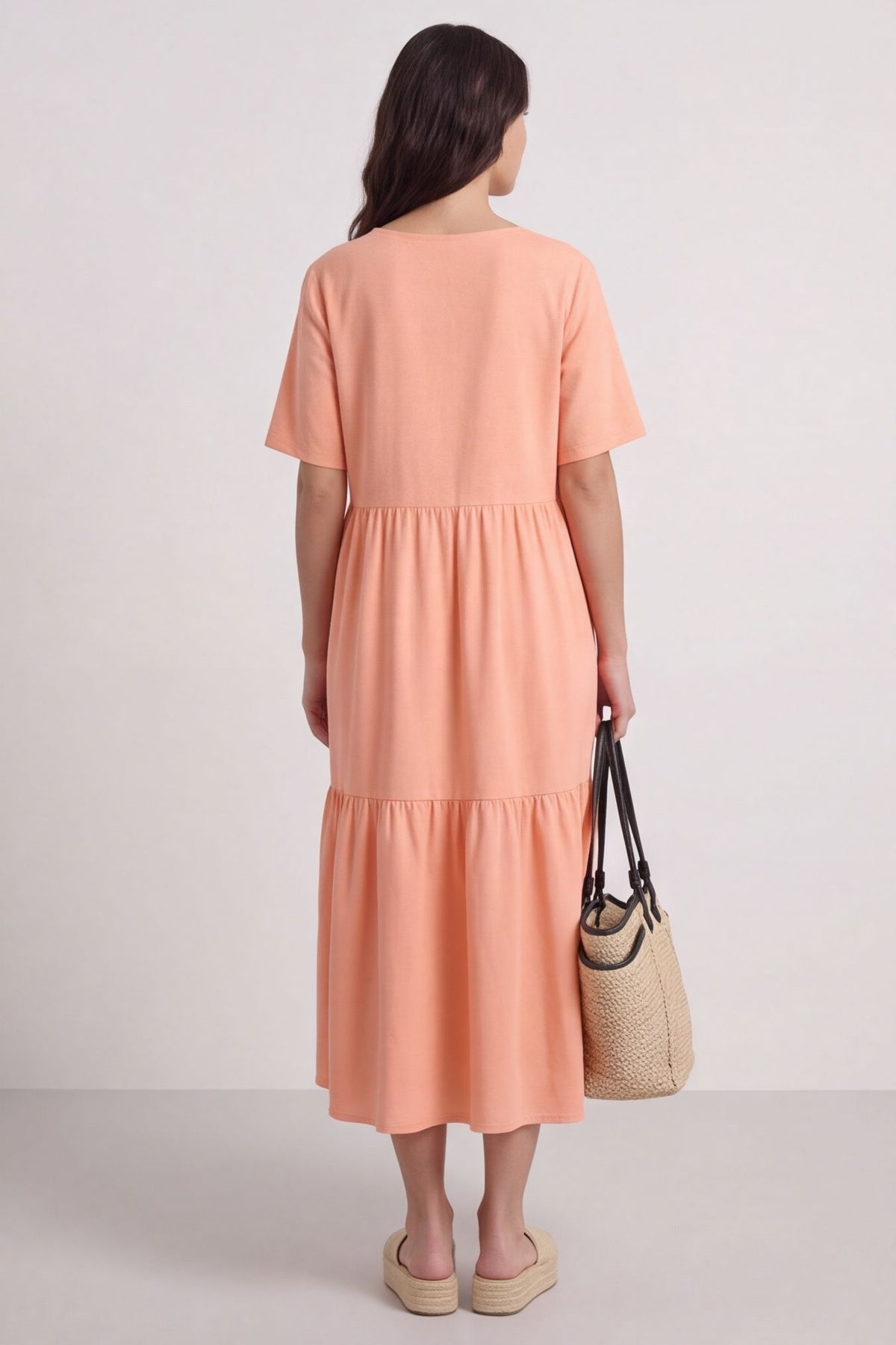 Nova Linen Dress Orange – image 4 of 6