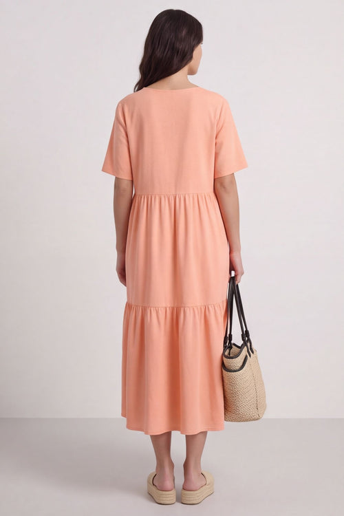 Nova Linen Dress Orange – image 4 of 6