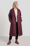 Jenna Zebra Print Coat Wine – image 3 of 5