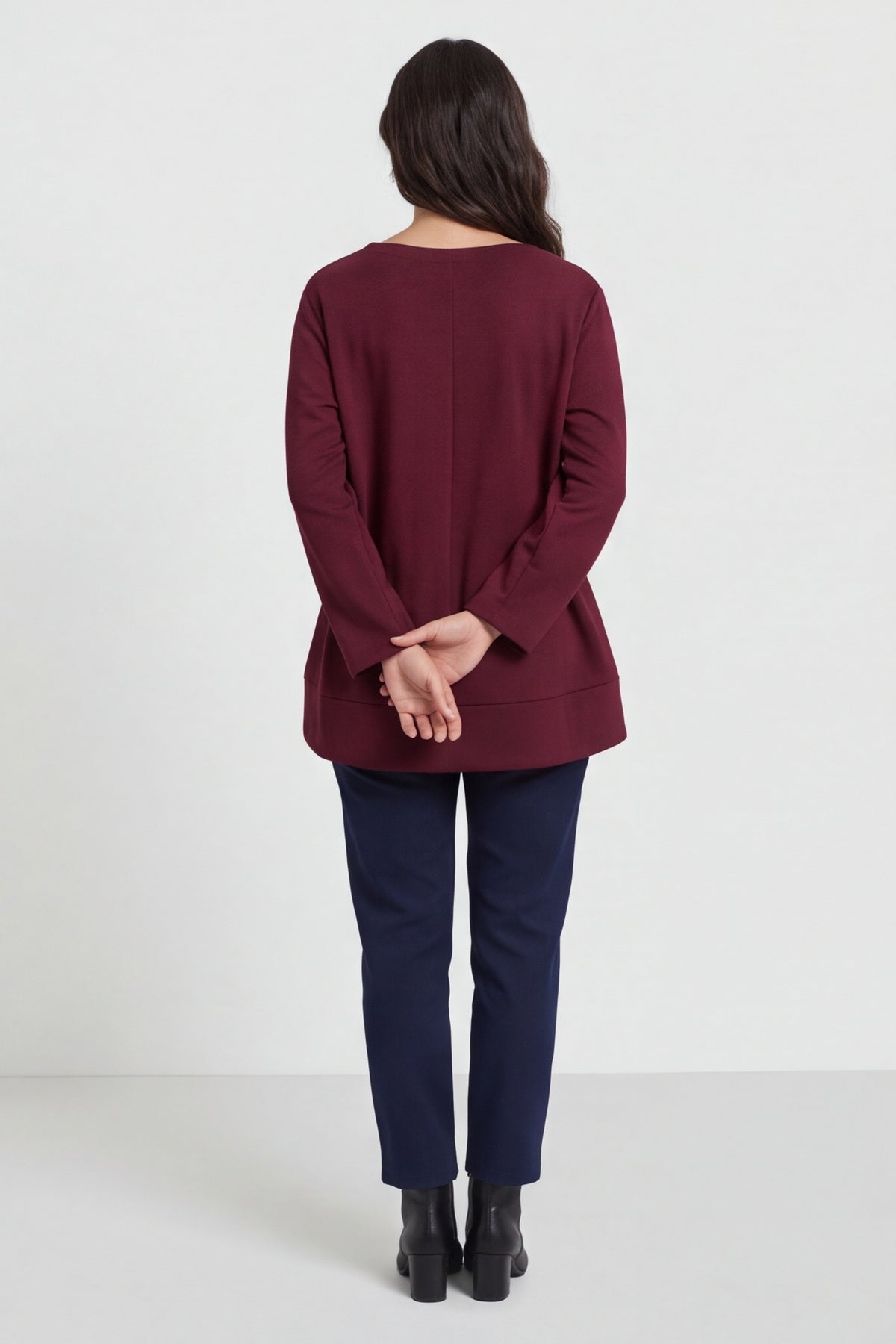 Codie Wool Top Wine – image 3 of 5