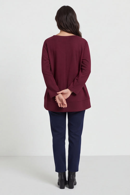 Codie Wool Top Wine – image 3 of 5