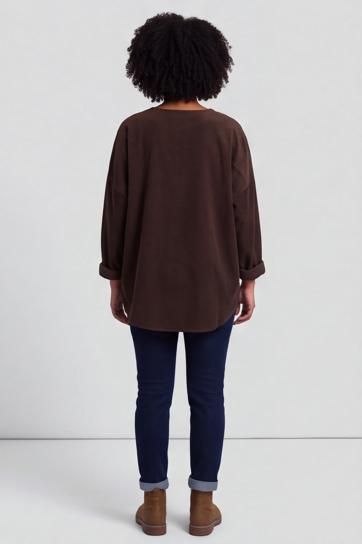 Jessa Needlecord Top Cocoa – image 4 of 6