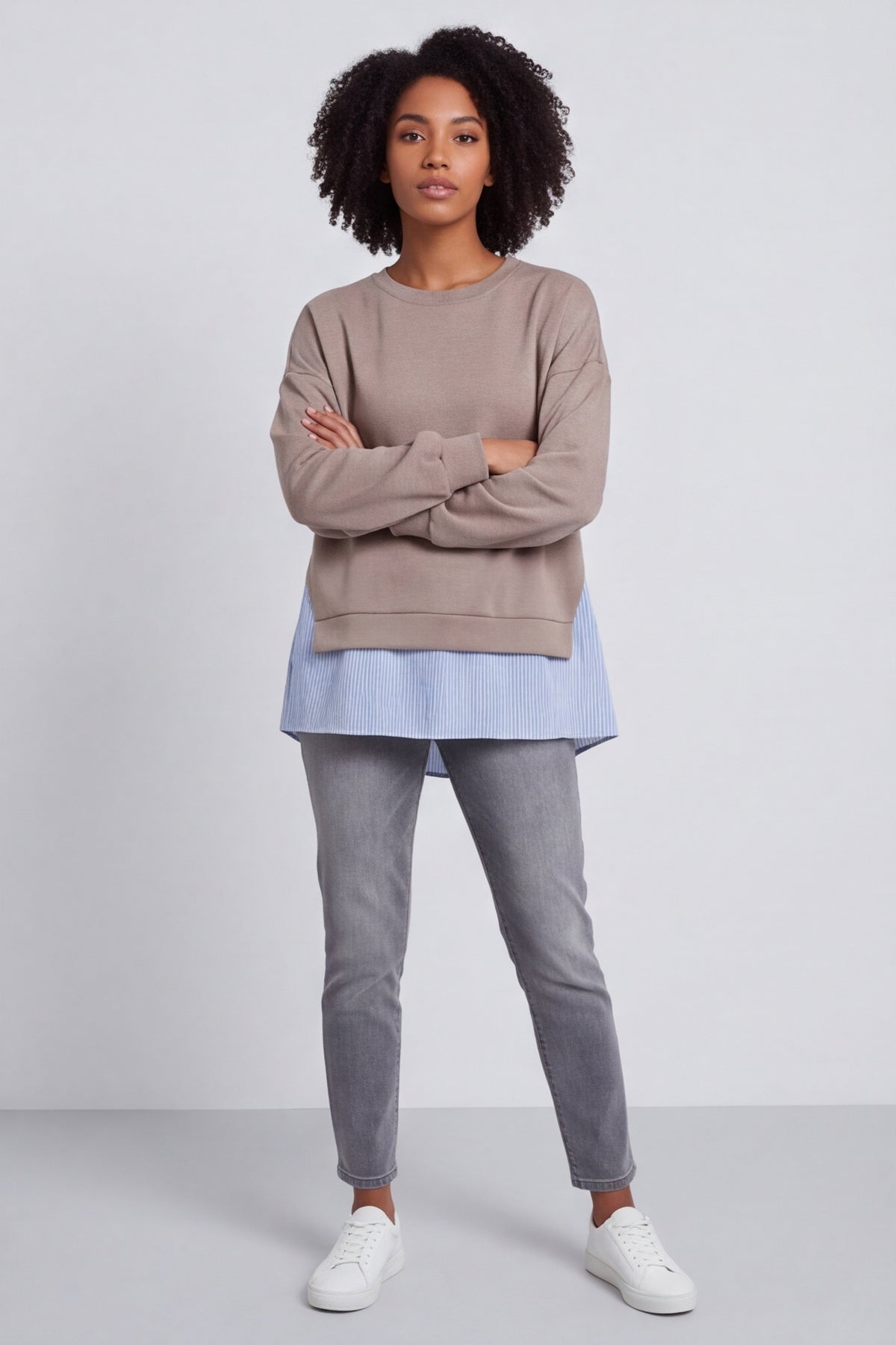 Gail Layer Detail Top Mocha – image 4 of 6