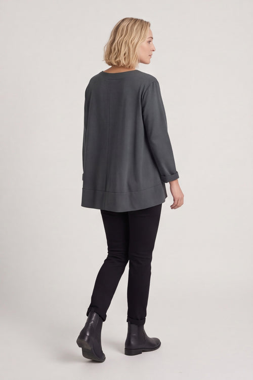 Laurissa Cotton Top Charcoal – image 2 of 4