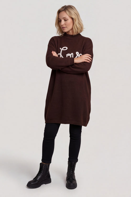 Love Knitted Jumper Dress Cocoa – image 4 of 6