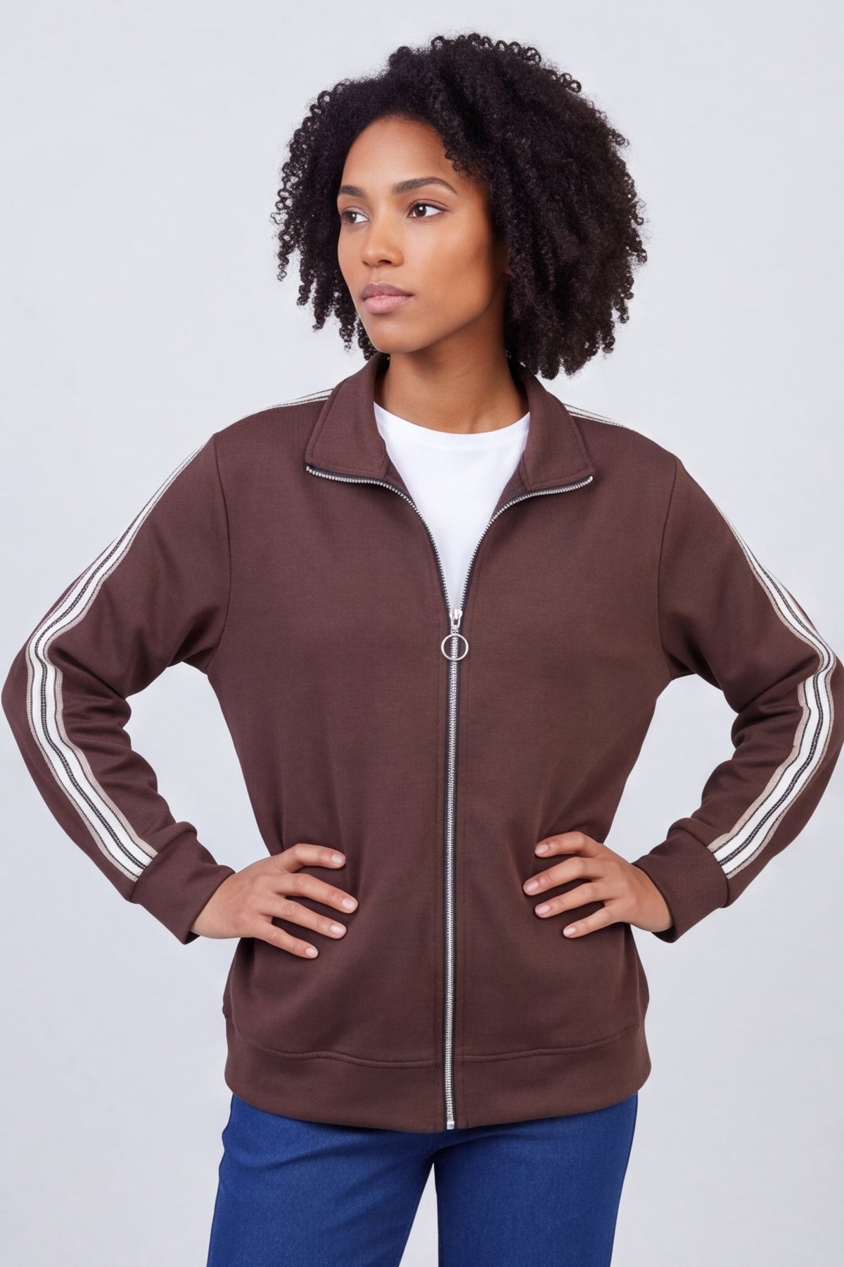 Safiya Zip Jacket Cocoa – image 4 of 6