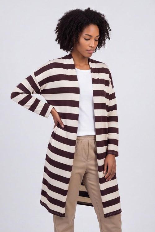Lizzie Stripped Longline Cardigan – image 4 of 6