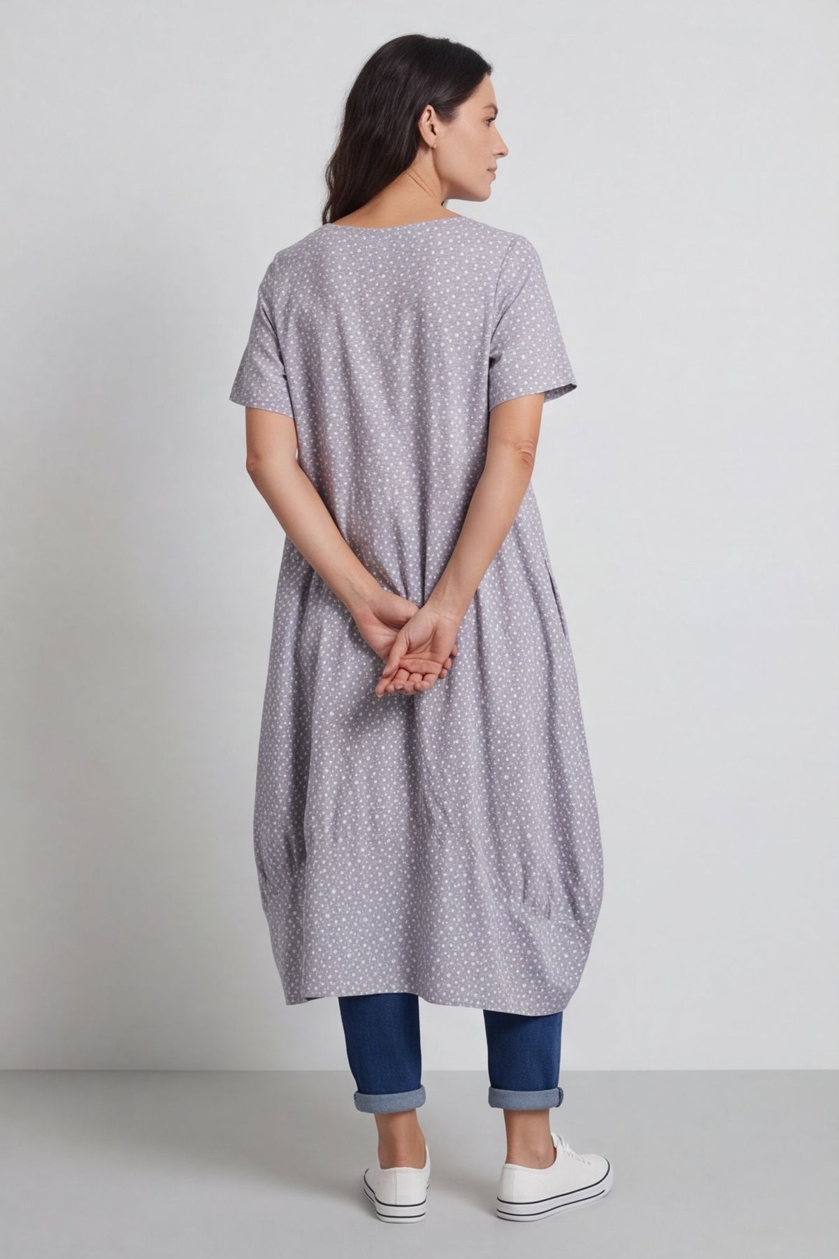 Rosalind Ditsy Cotton Dress Mocha – image 4 of 4