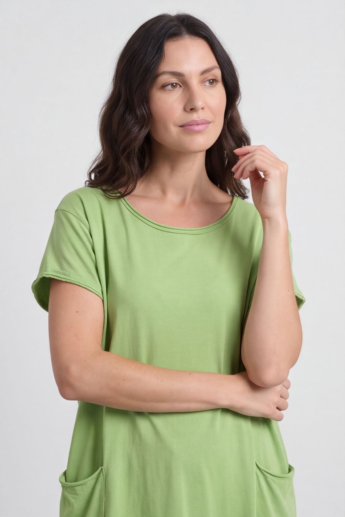 Clara Cotton Dress Green – image 4 of 6