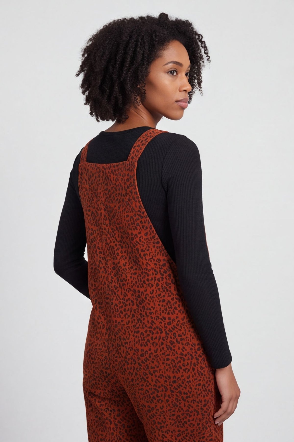 Pabo Leopard Needlecord Dungarees Burnt Orange – image 4 of 6