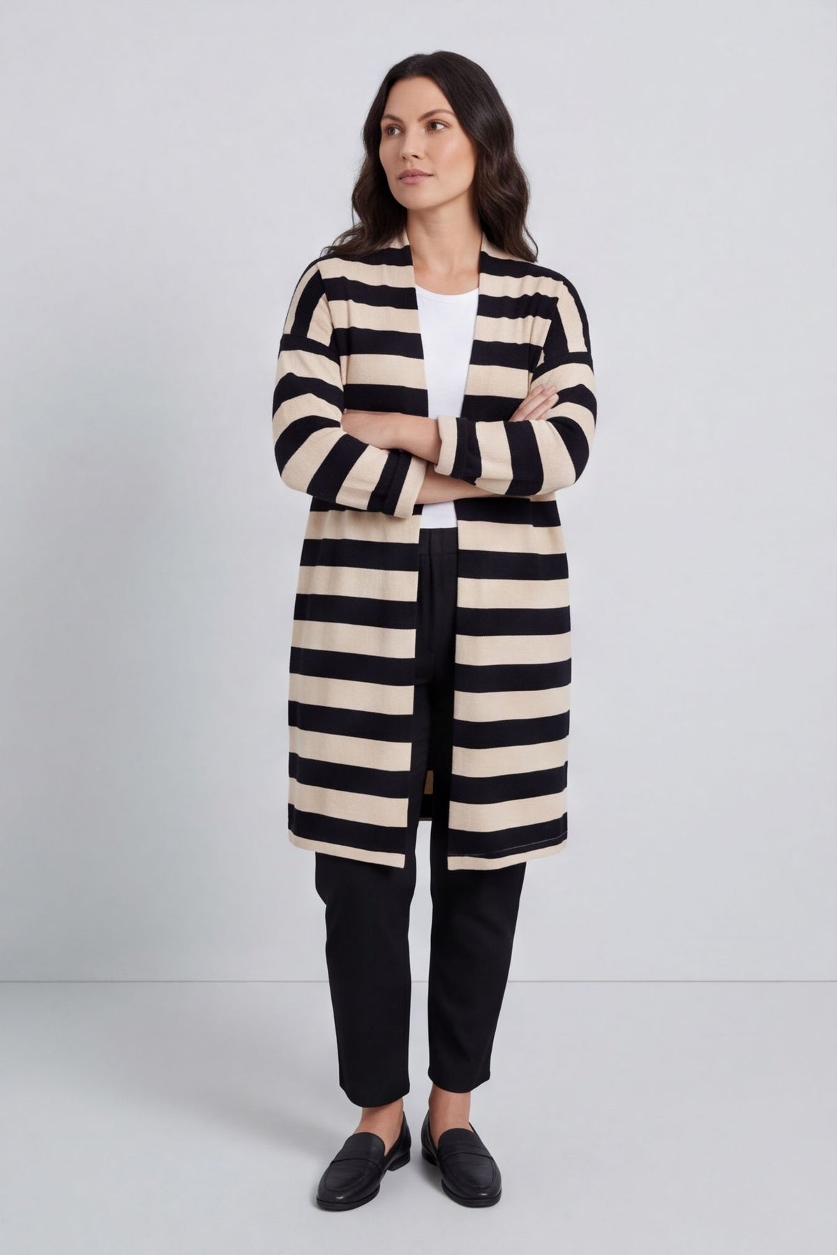 Lizzie Stripped Longline Cardigan – image 4 of 6