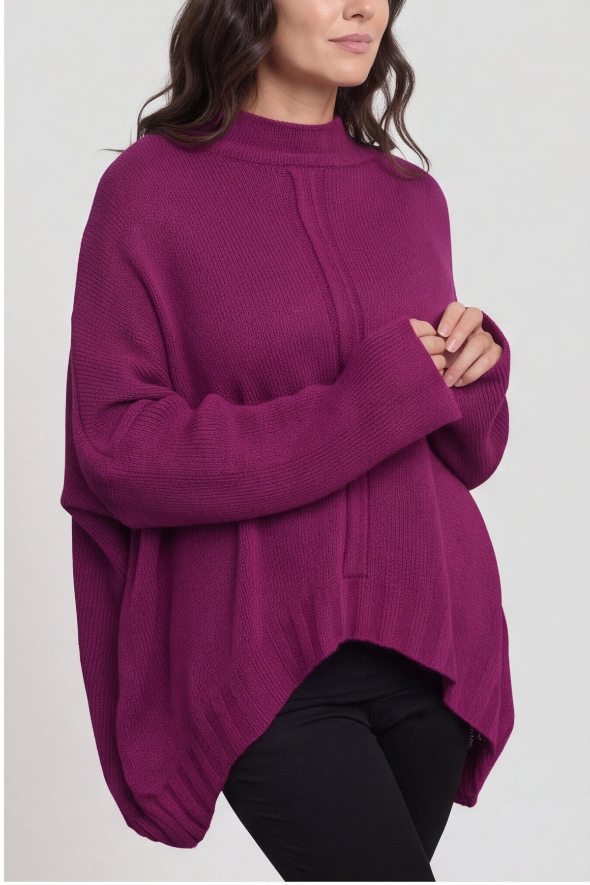 Chanelle Knitted Jumper Berry – image 3 of 5