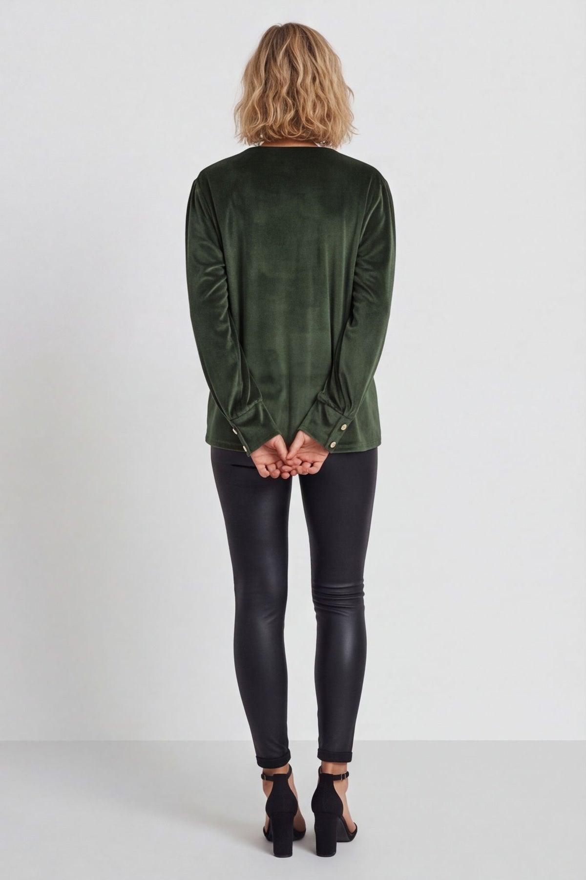 Rhona Bow Front Top Khaki – image 4 of 6