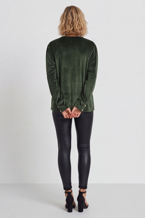 Rhona Bow Front Top Khaki – image 4 of 6