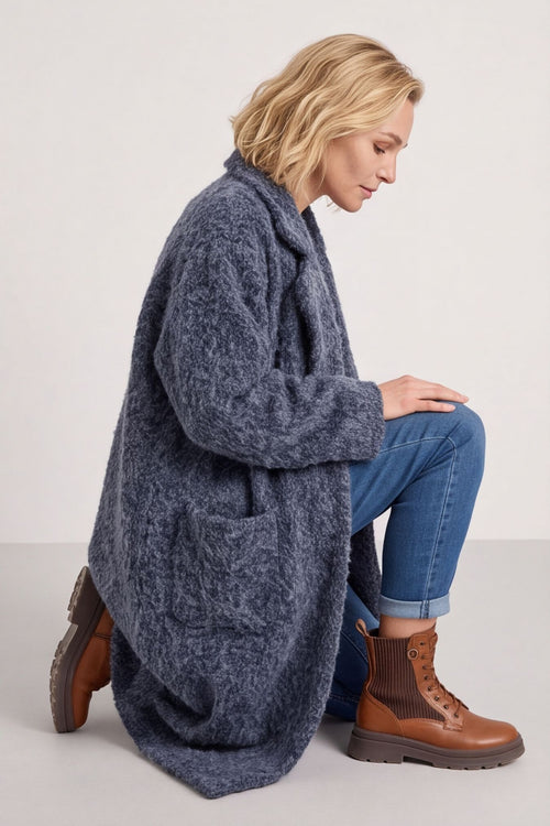 Stefania Coat Dark Blue - Image 5
