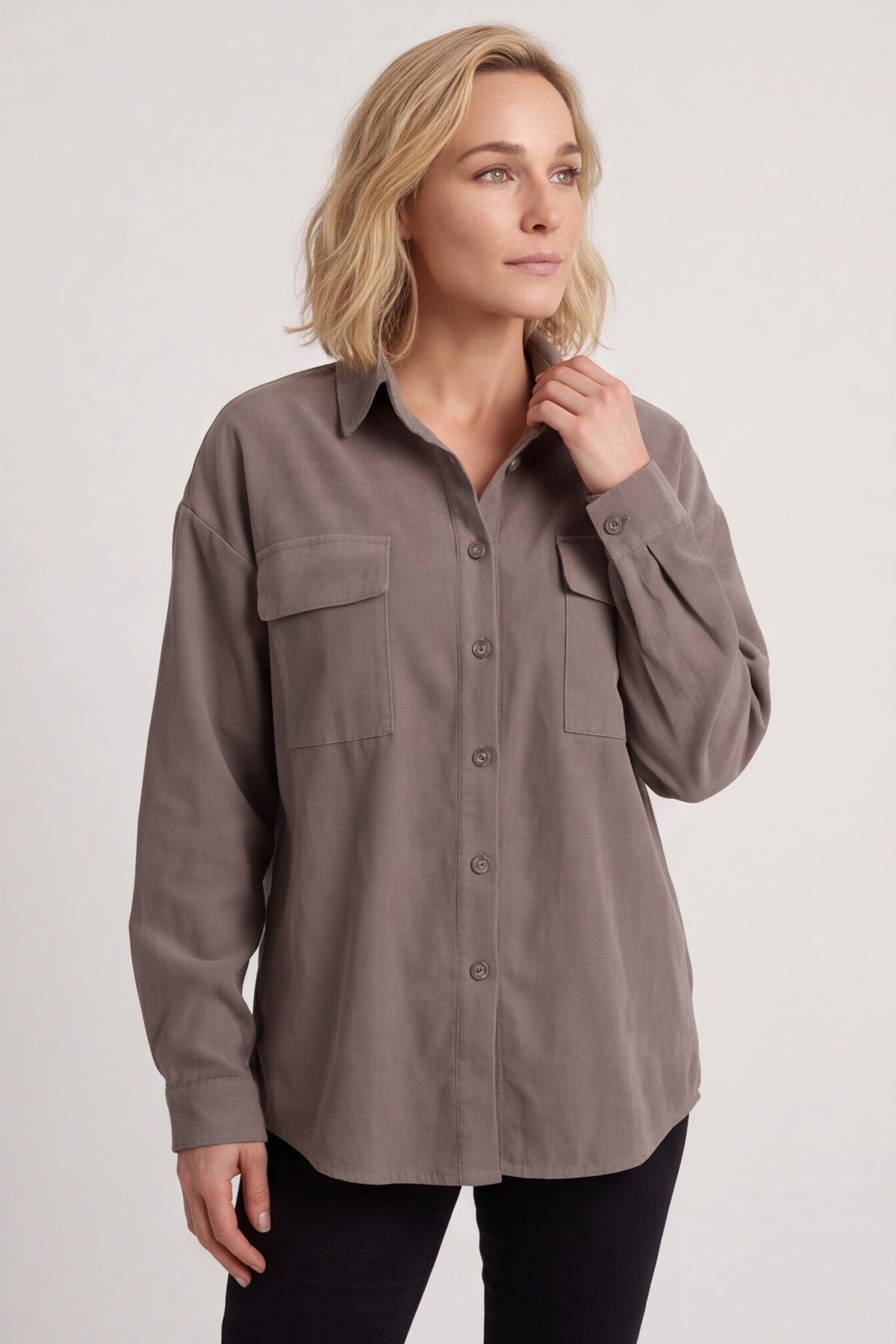 Tonya Needlecord Jacket Mocha – image 4 of 6
