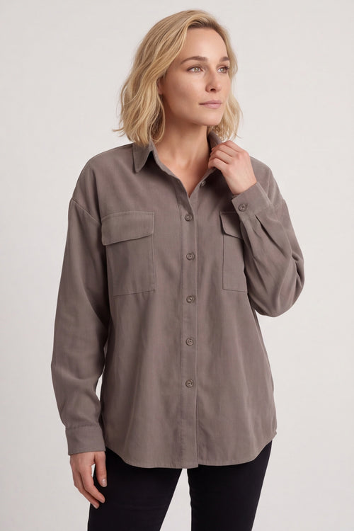 Tonya Needlecord Jacket Mocha – image 4 of 6