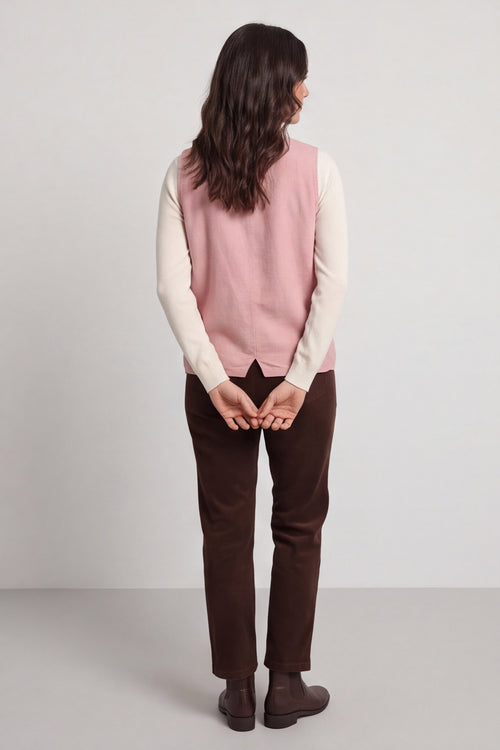 Maryam Linen Waistcoat Pink – image 4 of 6