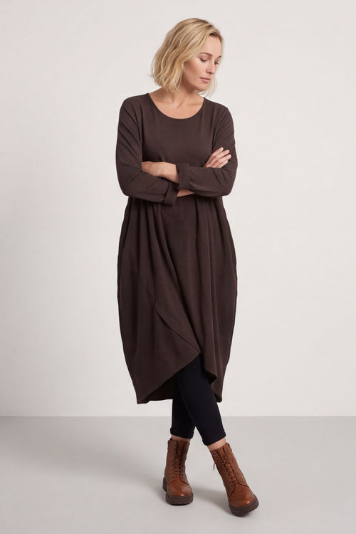 Regana Cotton Dress Cocoa – image 3 of 4
