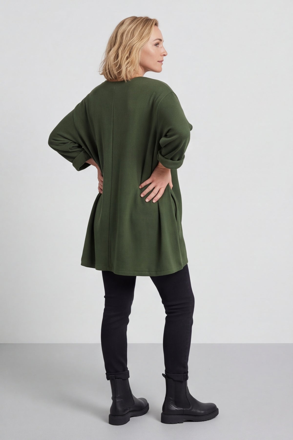 Beverley Oversize Knitted Top Khaki – image 4 of 6