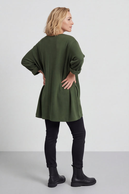 Beverley Oversize Knitted Top Khaki – image 4 of 6