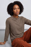 Lyssa Cowl Neck Stripe Top Cocoa – image 4 of 5